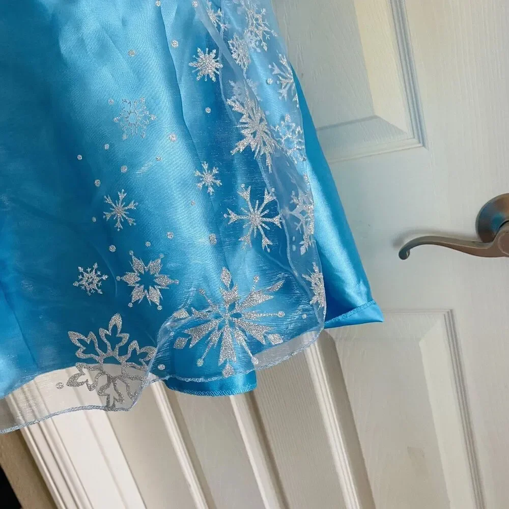 Disney Frozen Elsa Dress size S 4/6X Pretend Play Costume NEW - Picture 6 of 8